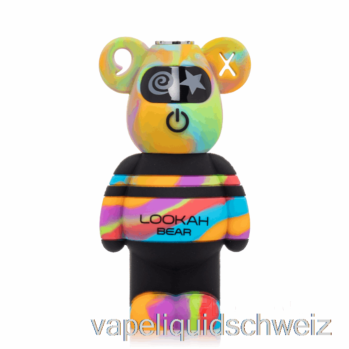 Lookah Bear 510 Battery Yellow Tie Dye Vape Ohne Nikotin